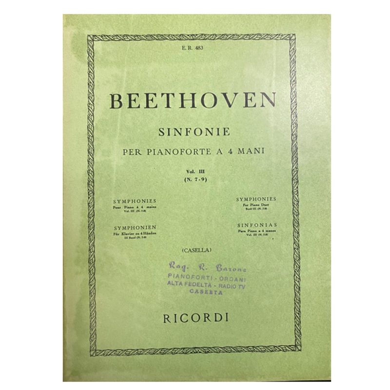 Beethoven sinfonie per pianoforte a 4 mani vol3