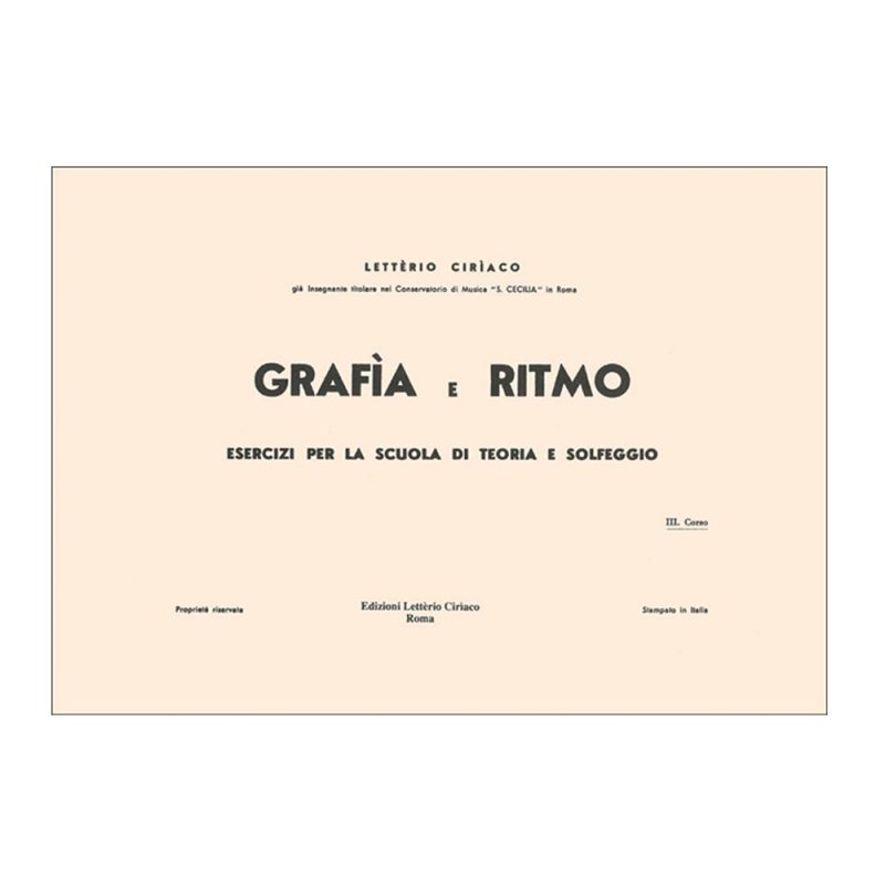 CIRIACO – GRAFIA E RITMO 3 corso