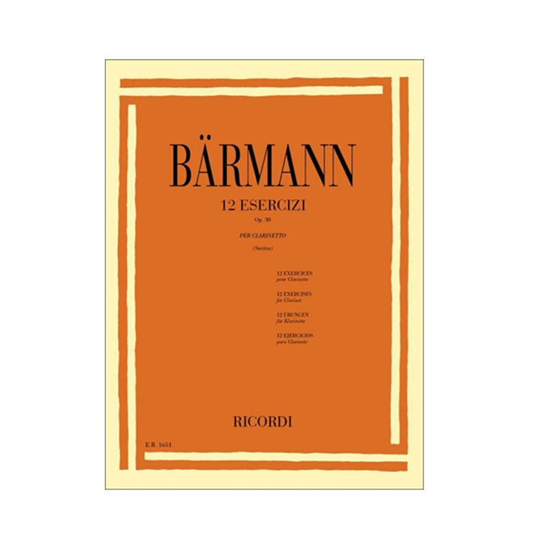 BAERMANN – 12 ESERCIZI OP 30 PER CLARINETTO